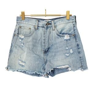 Nova High-Rise Distressed Denim Shorts - Garcon Vintage Wash - 26